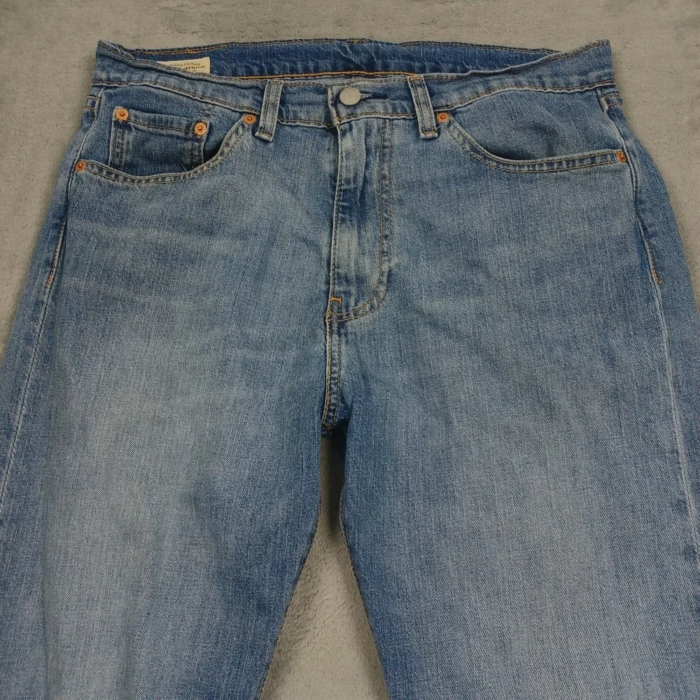 Levis 505 Jeans Mens 33x32 Blue Denim‎ Premium Pockets Cotton Casual